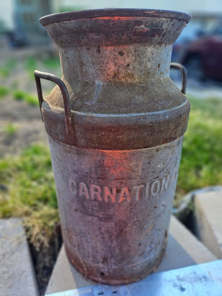 Id like to giveaway this Carnation vintage milk can, to be entered…