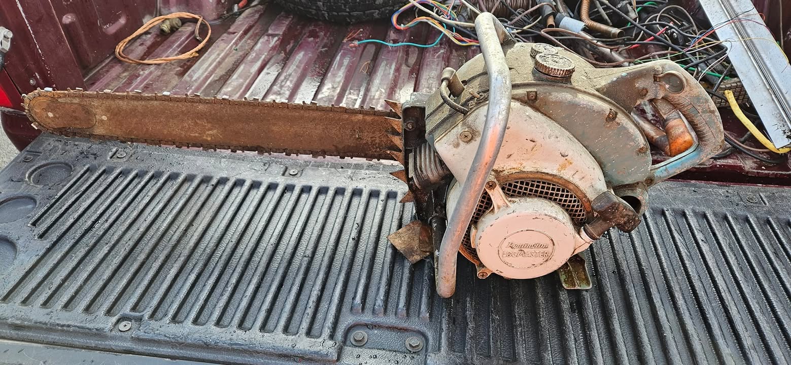 1950s Remmington Log Master Chainsaw we are going to giveaway soon