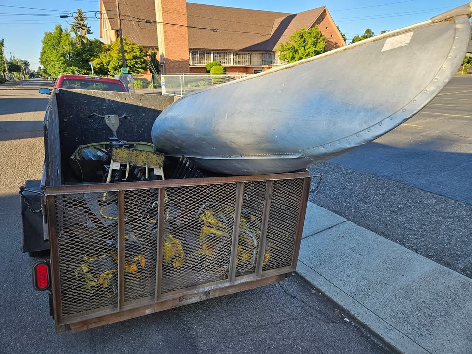 So yeah I got an 18ft canoe today….I swear ya never know what you fill find next :)