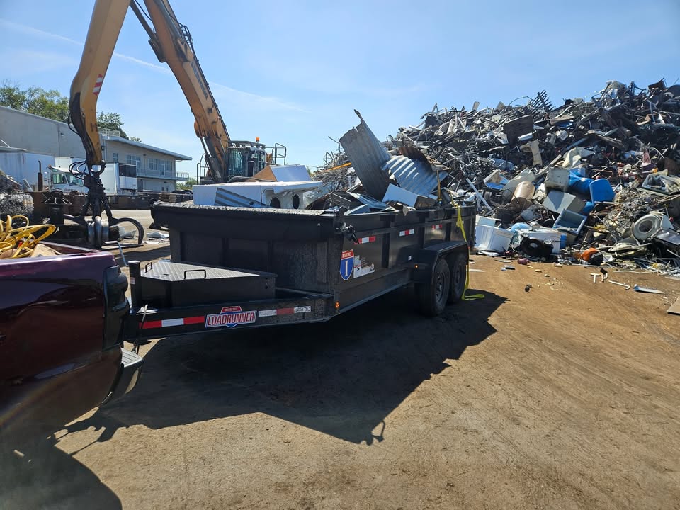 Pulling the 16-foot dump trailer today.