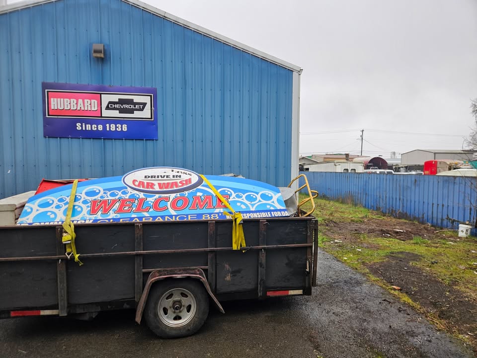 Day two out here at Hubbard Chevrolet removing the old car wash…